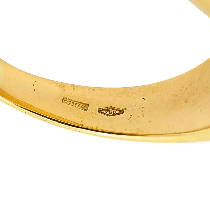 Bvlgari Bulgari 18k Gold Ring Aquamarine