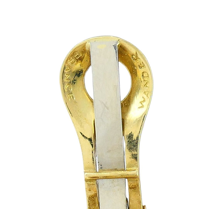 Vintage Wander 18k Gold Diamond Pearl Clip Earrings