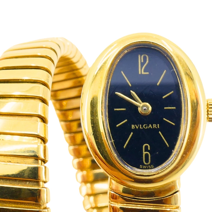 Bvlgari Bulgari Tubogas Gold Watch Oval Rare Edition