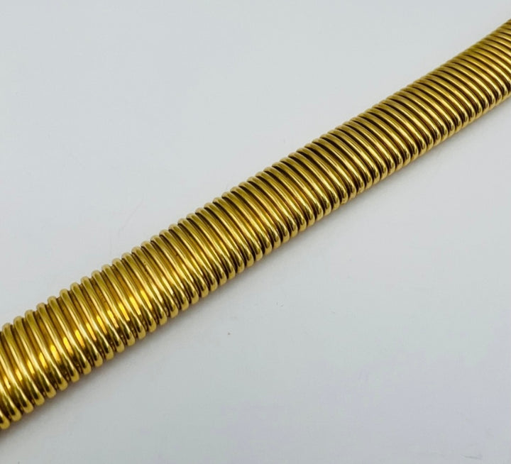 Vintage Carlo Weingrill Yellow Gold Tubogas Necklace