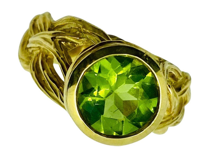 Angela Cummings 1990s Peridot Gold Ring