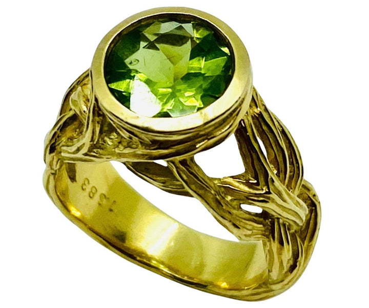 Angela Cummings 1990s Peridot Gold Ring