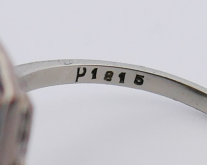 Art Deco Style Vintage Ring Platinum Gems Estate Jewelry