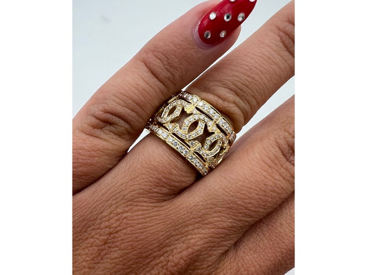 Cartier Wide Diamond Band Ring Double C de Cartier