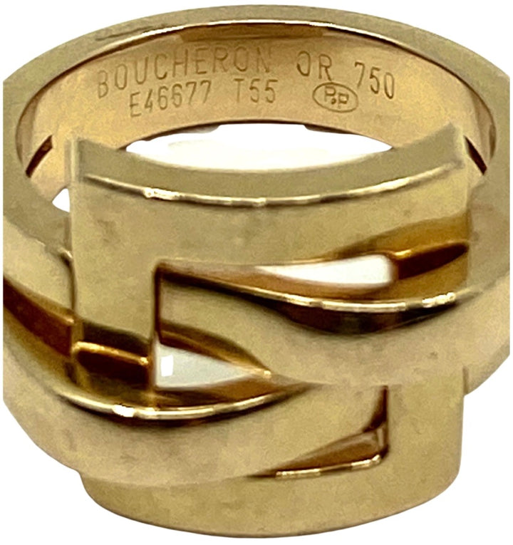 Boucheron Buckle Ring Vintage 18k Gold