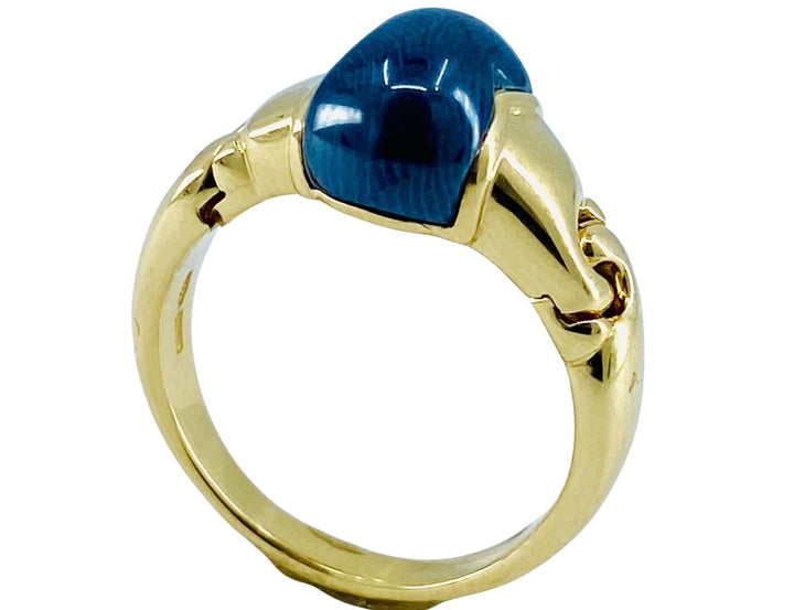 Bulgari Gancio Gold Ring Hematite