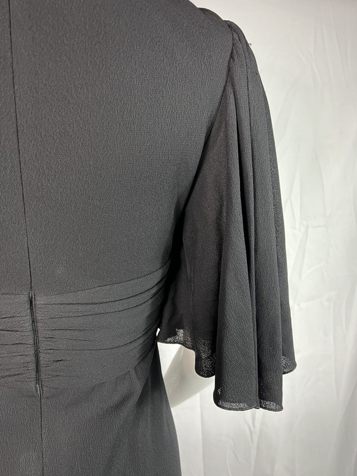 Gucci Maxi Dress Gown Rayon Silk, Size Small Black