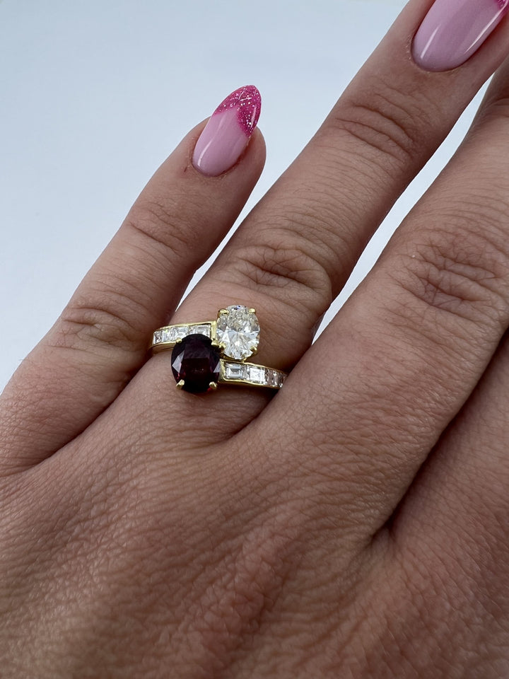 Cartier Vintage Diamond Ruby Ring