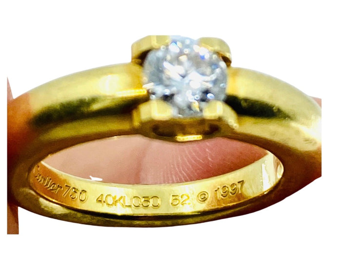 Cartier Solitaire Diamond Ring 18k Gold