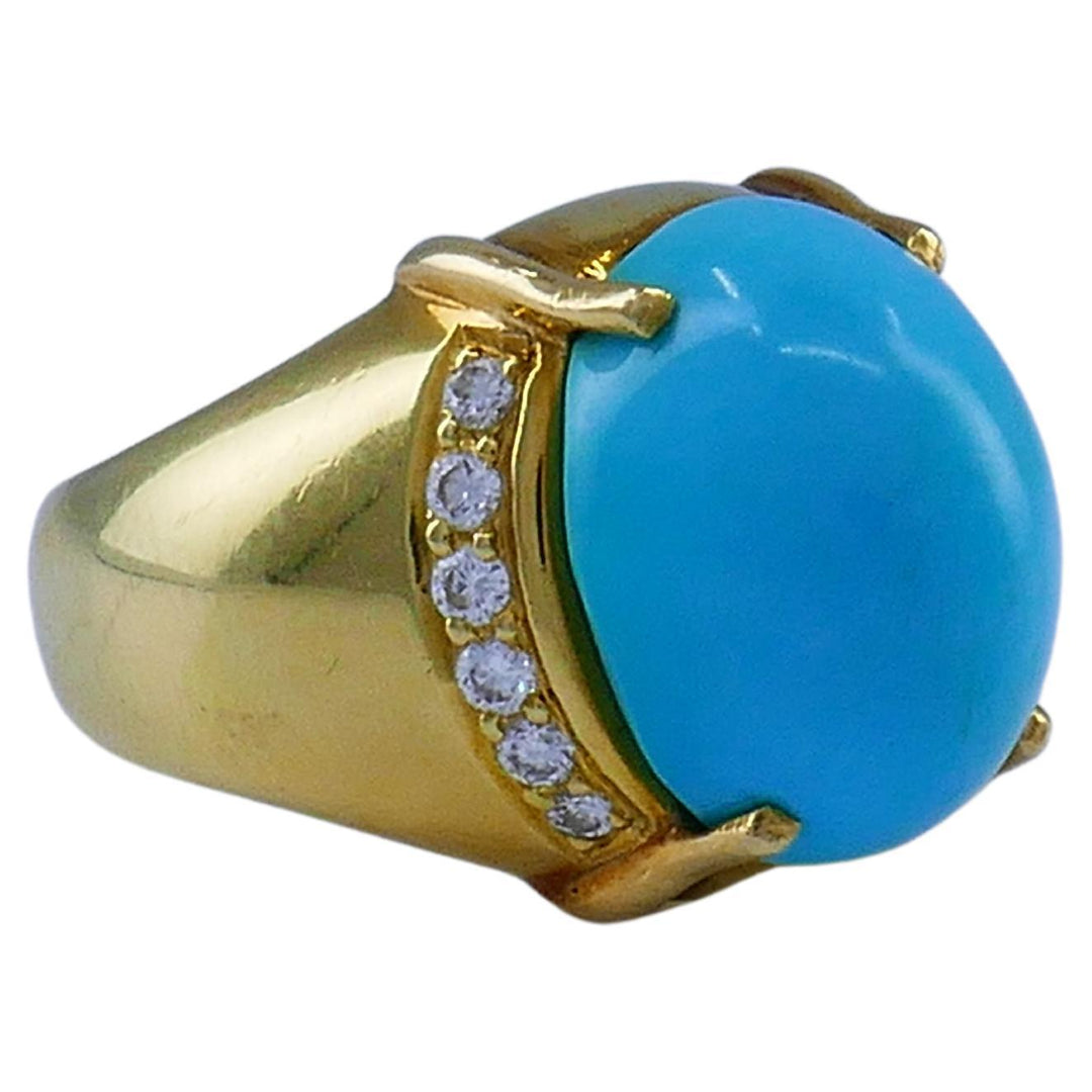 Cellino 18k Gold Turquoise Ring