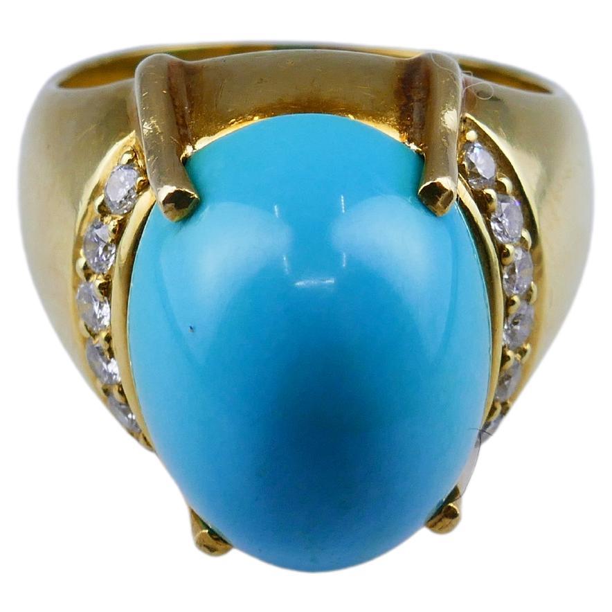 Cellino 18k Gold Turquoise Ring