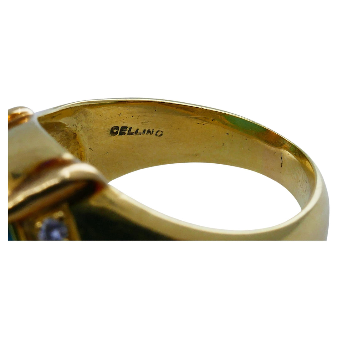 Cellino 18k Gold Turquoise Ring
