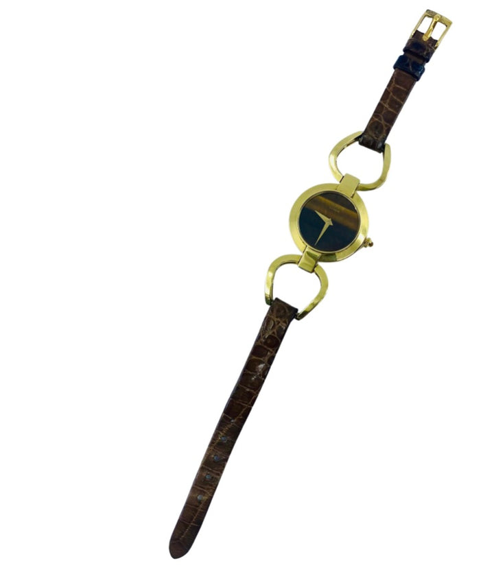 Chopard Watch Gold Tiger's Eye Vintage 18k Gold