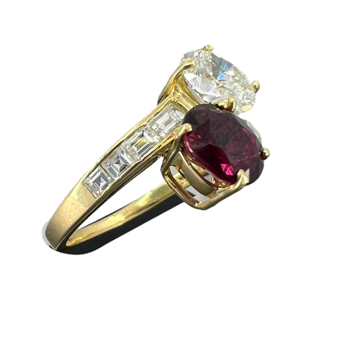 Cartier Vintage Diamond Ruby Ring