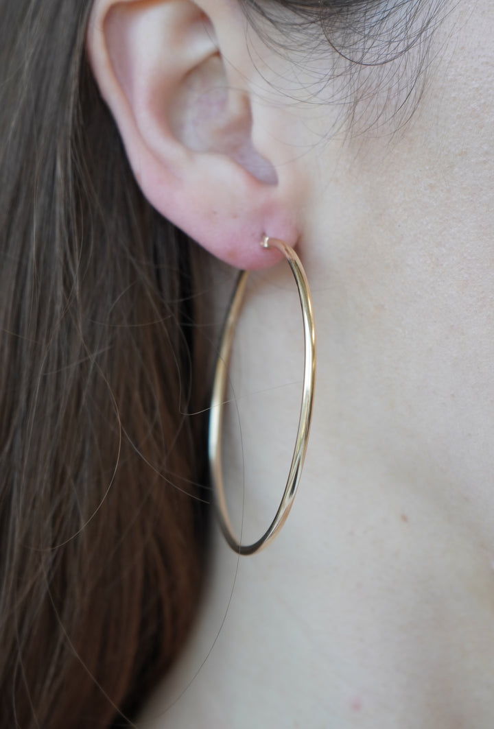 14k Gold Large Hoop Earrings