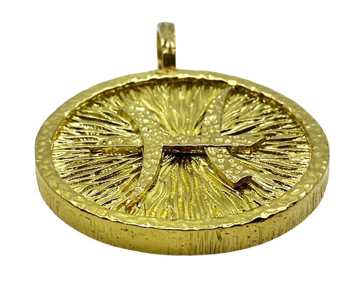 David Webb 18K Gold Pisces Pendant