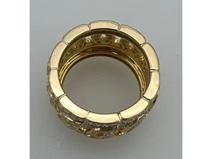 Cartier Wide Diamond Band Ring Double C de Cartier