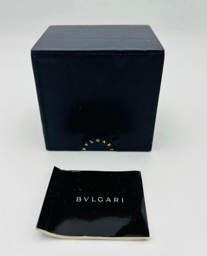 Vintage Bulgari Yellow Gold Black Dial Serpenti Tubogas Wrap Around Wrist Watch