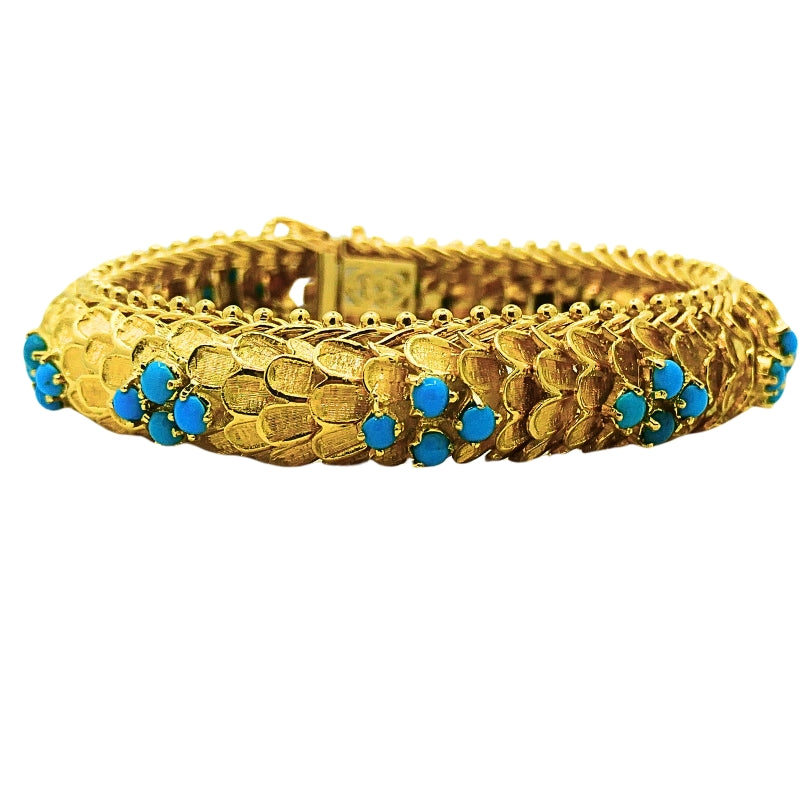 Vintage Cartier Bracelet Turquoise 18k Gold – Nadine Krakov Collection