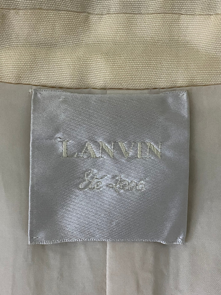 2006 LANVIN Cream/ Ivory Linen Coat Size 40