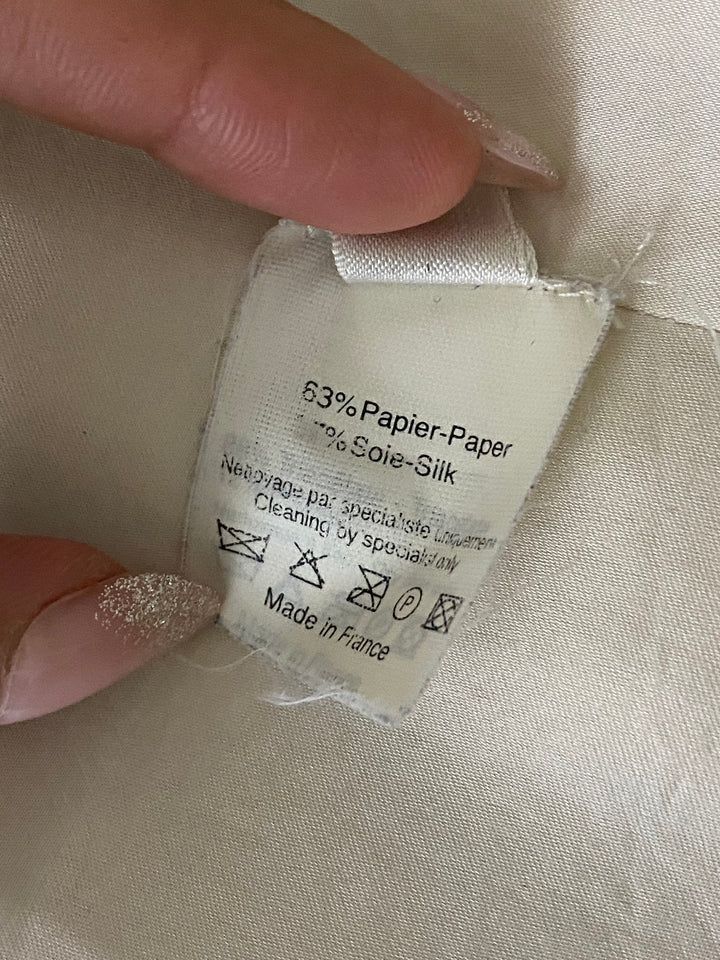 2006 LANVIN Cream/ Ivory Linen Coat Size 40