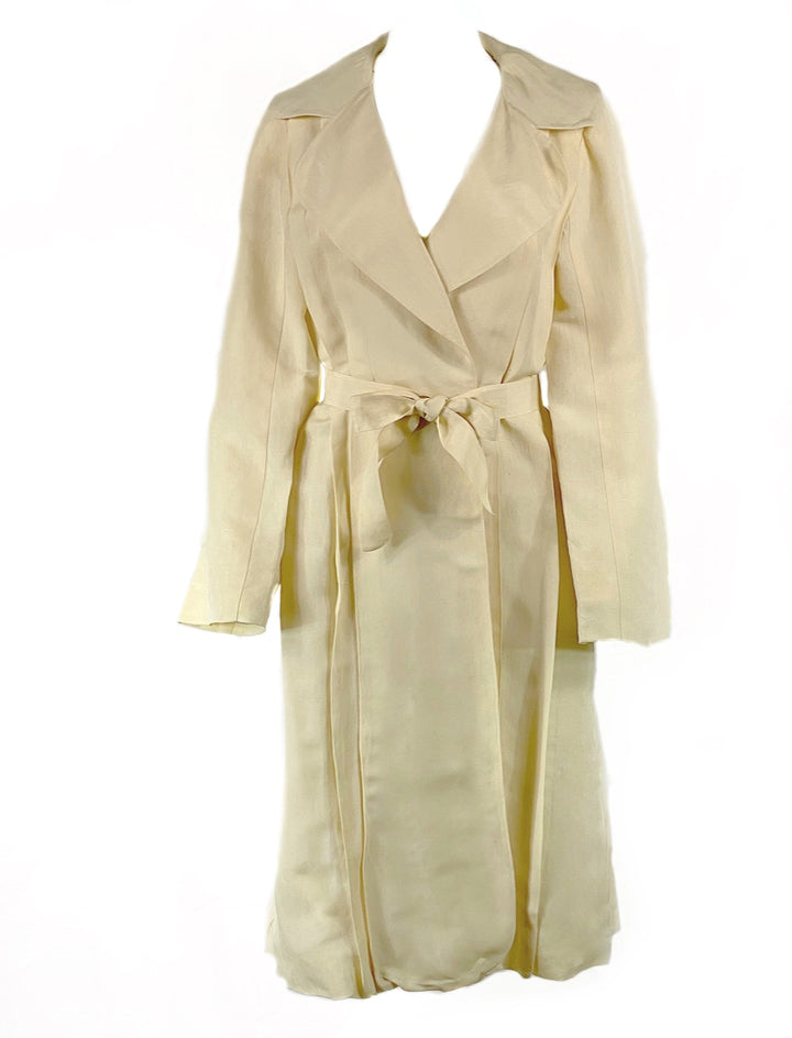 2006 LANVIN Cream/ Ivory Linen Coat Size 40