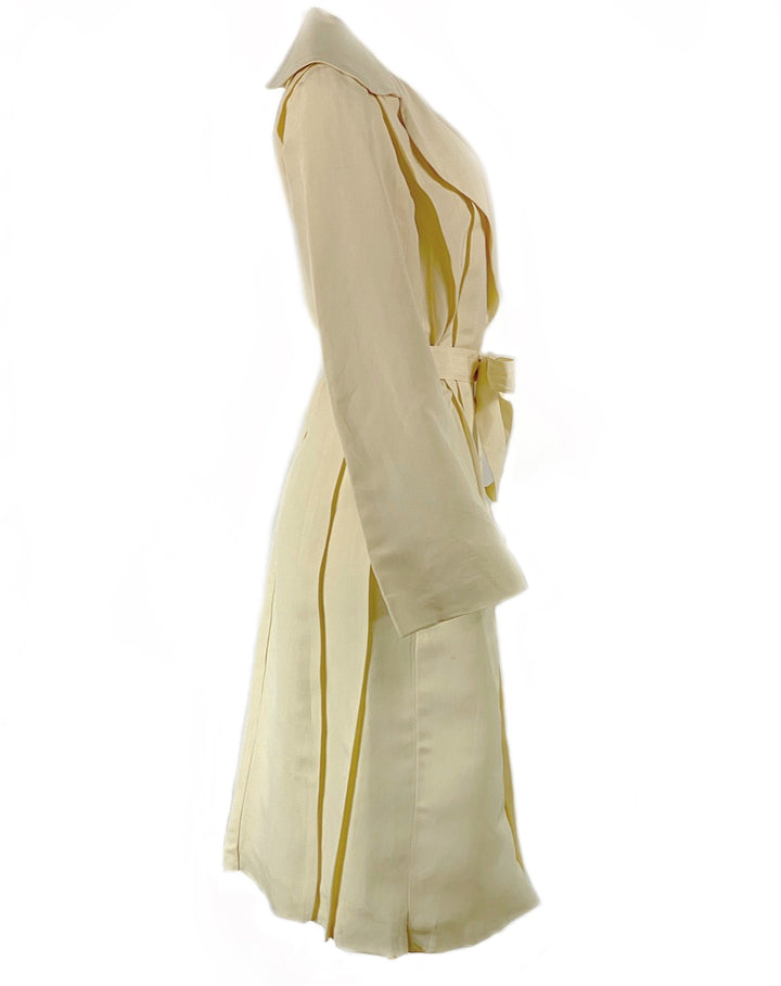 2006 LANVIN Cream/ Ivory Linen Coat Size 40