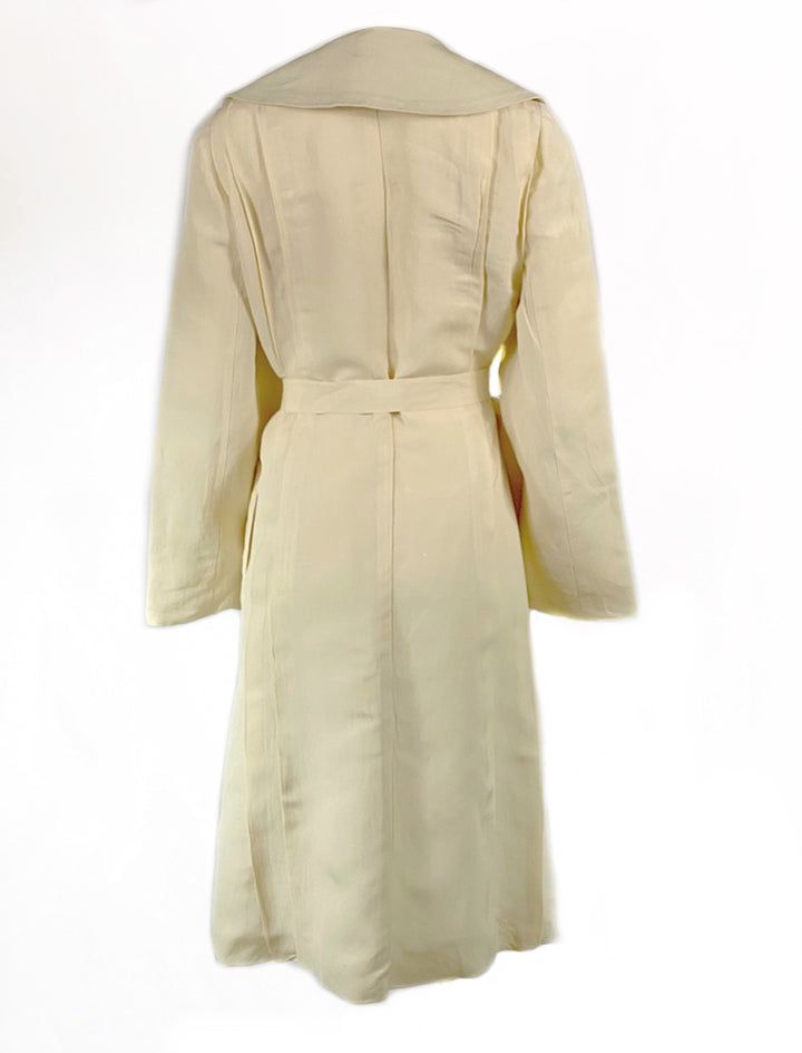 2006 LANVIN Cream/ Ivory Linen Coat Size 40