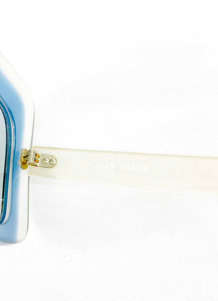 1970's Vintage JEAN PATOU Blue Square Sunglasses
