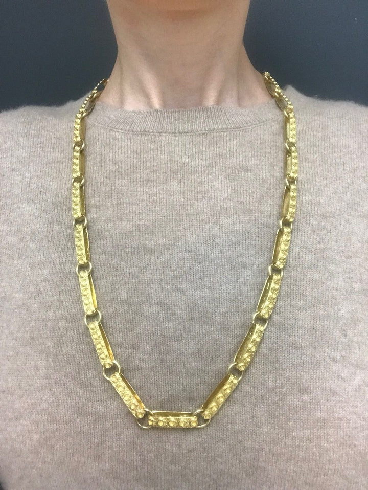 1950s Gold Necklace Heavy Link