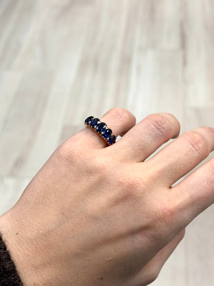 Victorian 14k Gold Burma Sapphire Ring