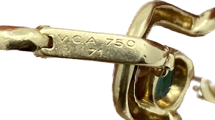 1970s Van Cleef & Arpels Gold Coral Chrysoprase Bracelet