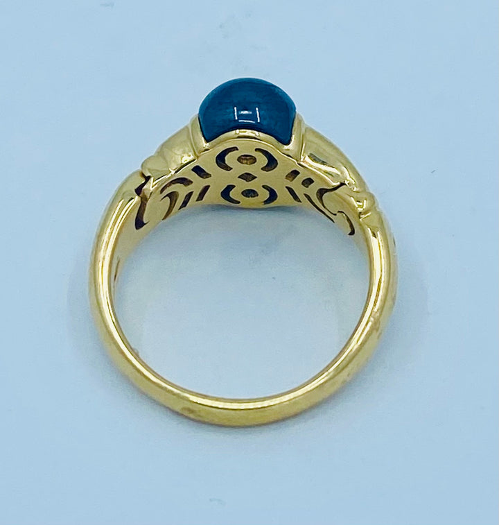 Bulgari Gancio Gold Ring Hematite