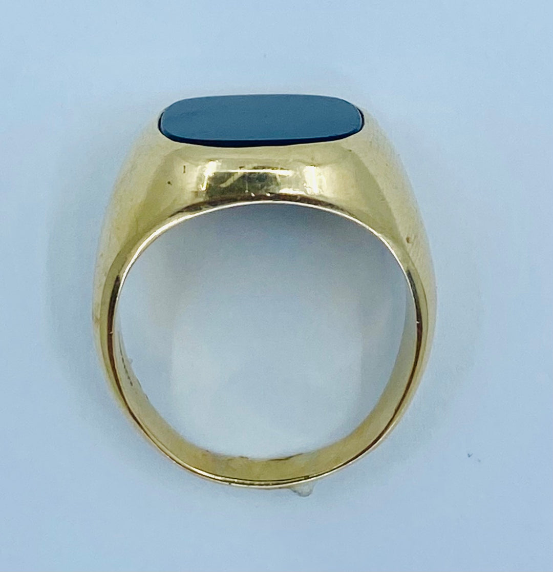 Tiffany & Co. 14k Gold Signet Ring Bloodstone