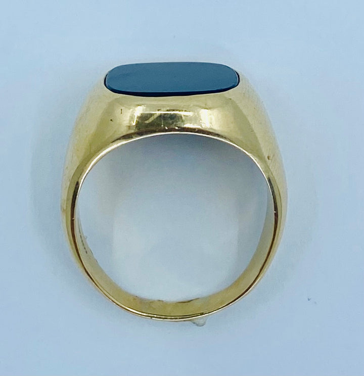 Tiffany & Co. 14k Gold Signet Ring Bloodstone