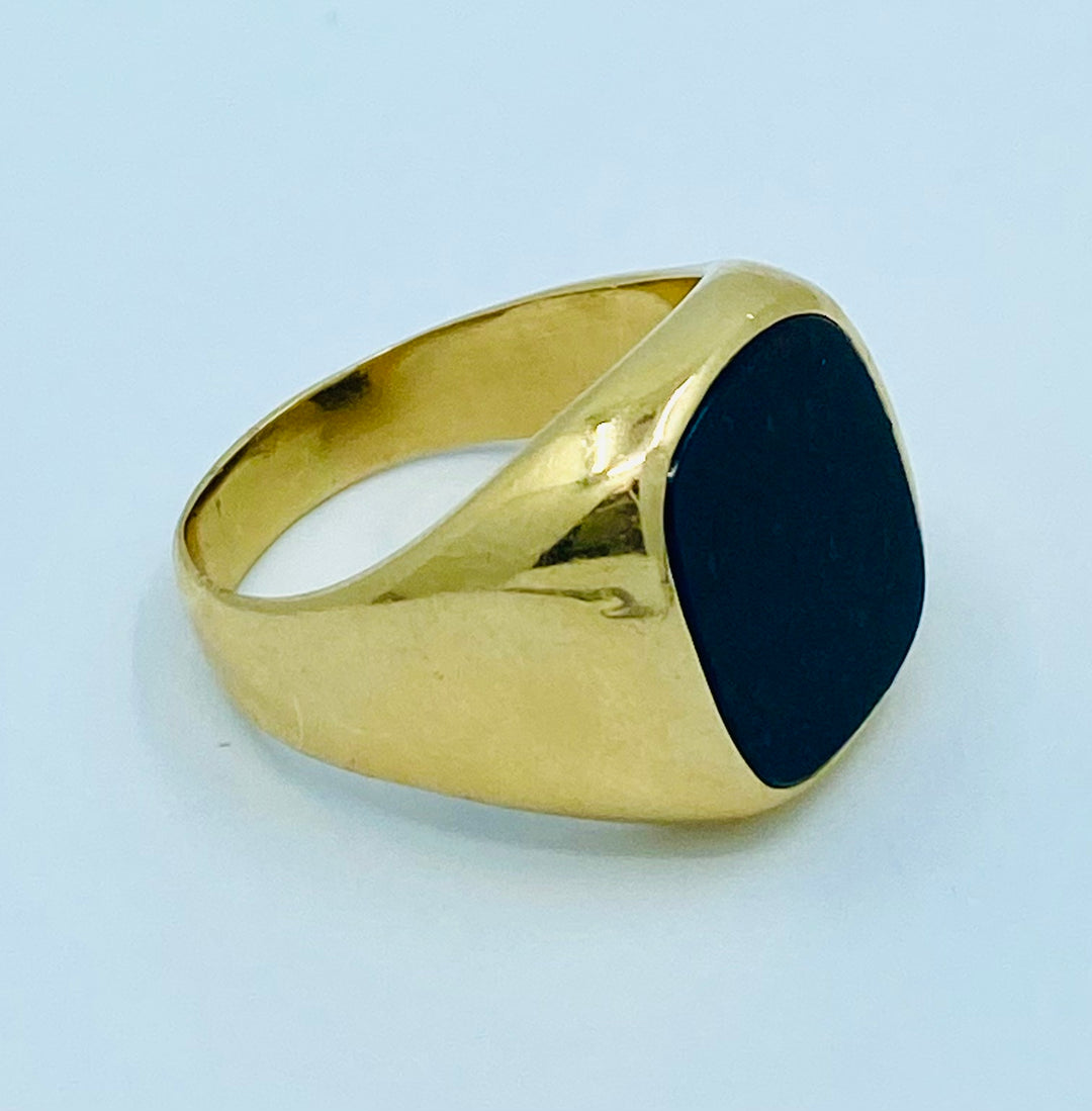 Tiffany & Co. 14k Gold Signet Ring Bloodstone