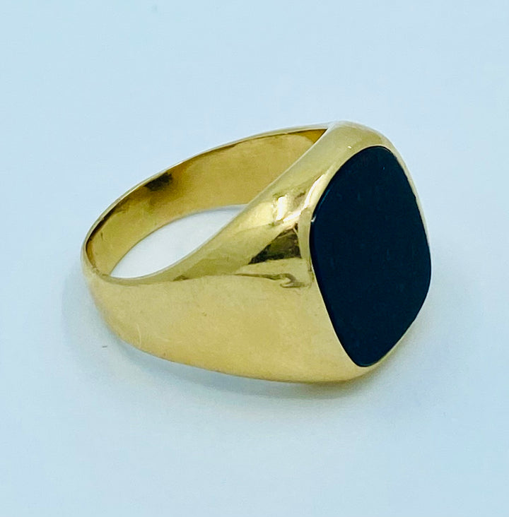 Tiffany & Co. 14k Gold Signet Ring Bloodstone