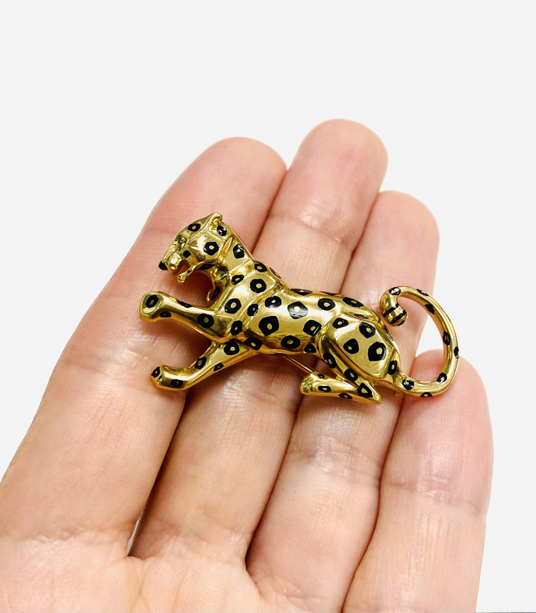 Panthere De Cartier Brooch Enamel Gold