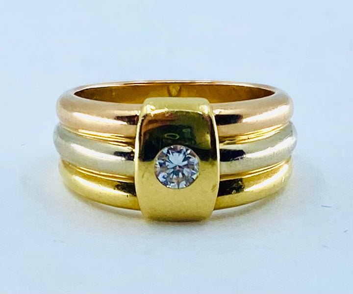 Vintage Cartier Trinity Band Diamond Ring