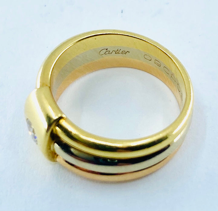 Vintage Cartier Trinity Band Diamond Ring