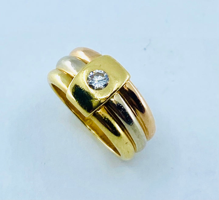 Vintage Cartier Trinity Band Diamond Ring