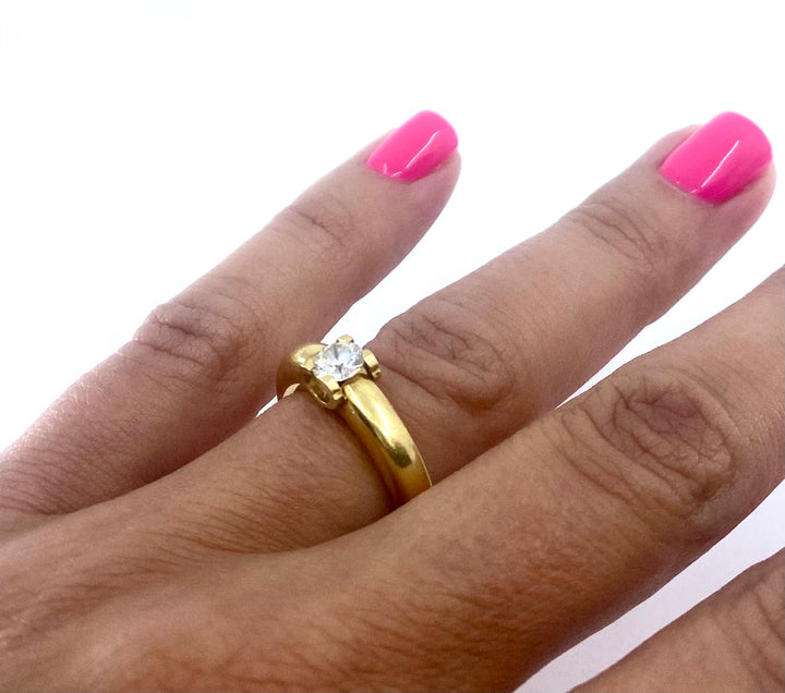 Cartier Solitaire Diamond Ring 18k Gold