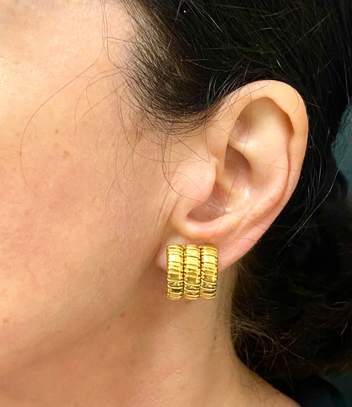 Carlo Weingrill 18k Gold Earrings Tubogas