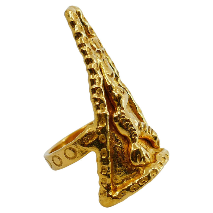 Jean Mahie 22k Gold Triangle Ring