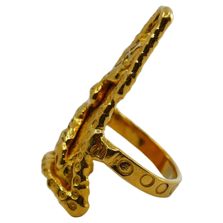 Jean Mahie 22k Gold Triangle Ring