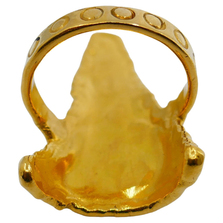 Jean Mahie 22k Gold Triangle Ring