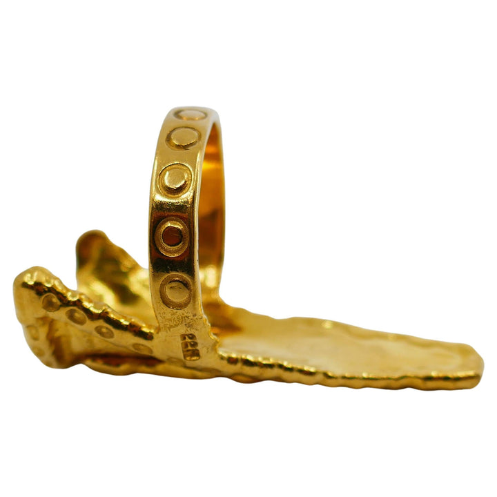 Jean Mahie 22k Gold Triangle Ring