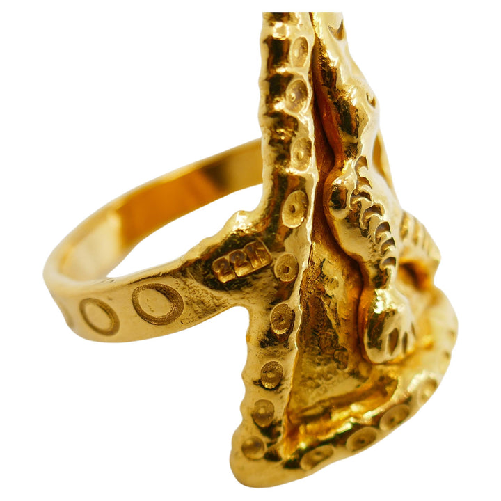 Jean Mahie 22k Gold Triangle Ring