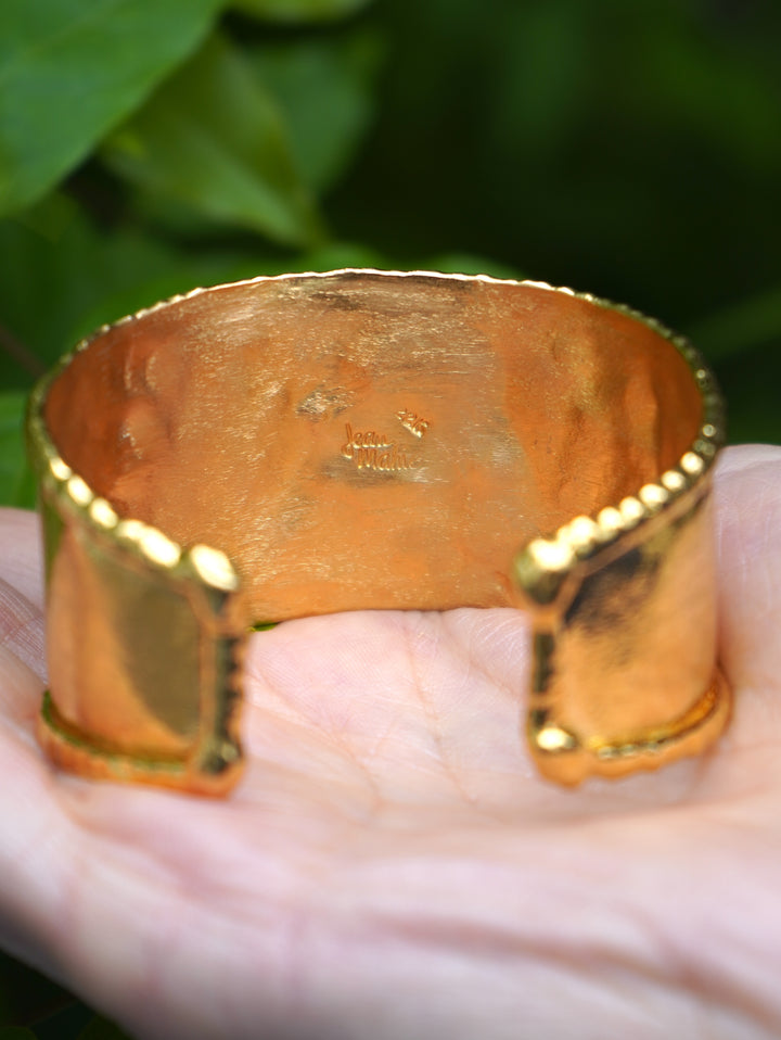 Jean Mahie 22k Gold Cuff Bracelet
