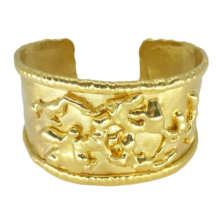 Jean Mahie 22k Gold Cuff Bracelet